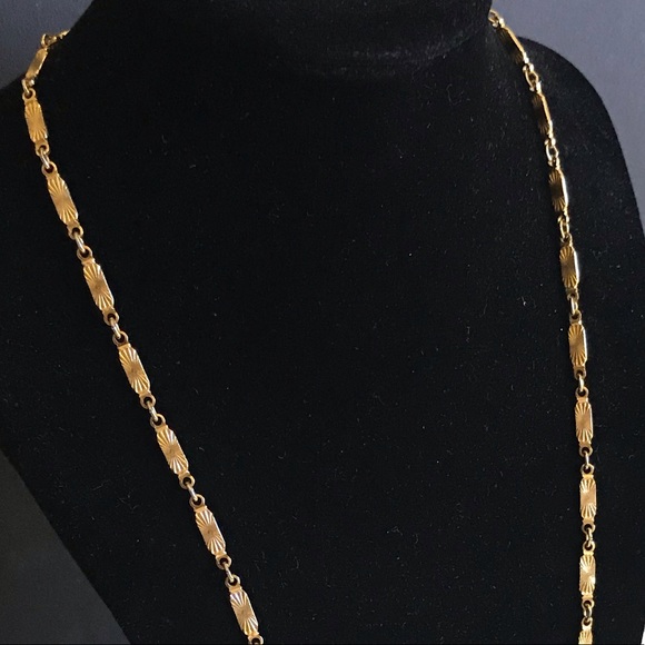 Vintage 80s Gold Plated Necklace Chain - Picture 4 of 16